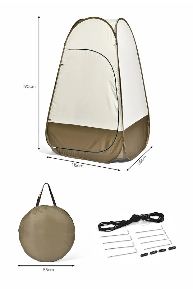 Otomatik Kurulum Duş Wc Giyinme Kabini 115x115x190